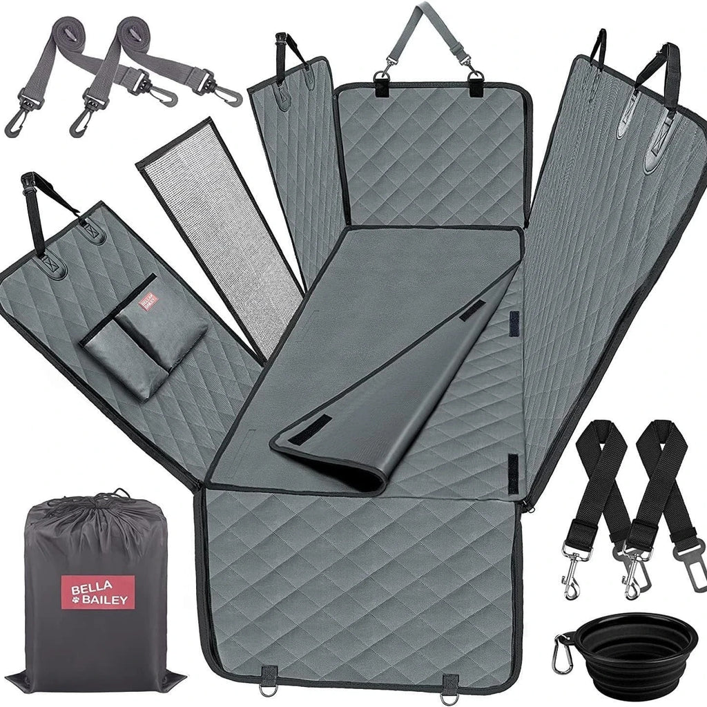 The Oz Bargains Company™ - 7-in-1 Waterproof Dog Car Seat Cover | Pet Back Seat Protector with Hammock Design