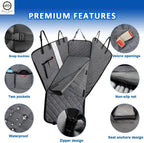 The Oz Bargains Company™ - 7-in-1 Waterproof Dog Car Seat Cover | Pet Back Seat Protector with Hammock Design