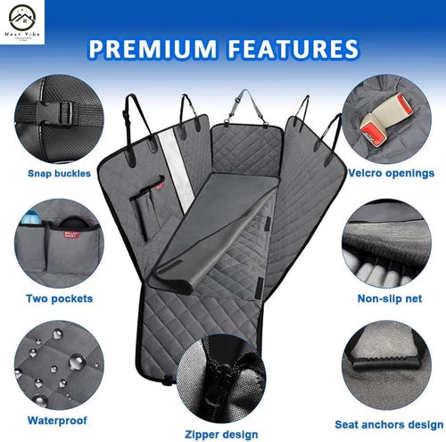 The Oz Bargains Company™ - 7-in-1 Waterproof Dog Car Seat Cover | Pet Back Seat Protector with Hammock Design