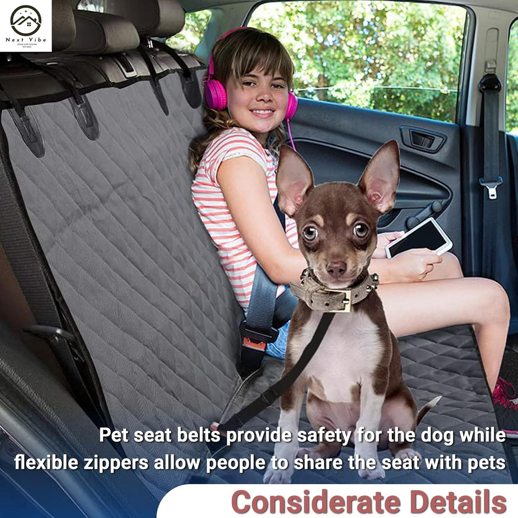 The Oz Bargains Company™ - 7-in-1 Waterproof Dog Car Seat Cover | Pet Back Seat Protector with Hammock Design