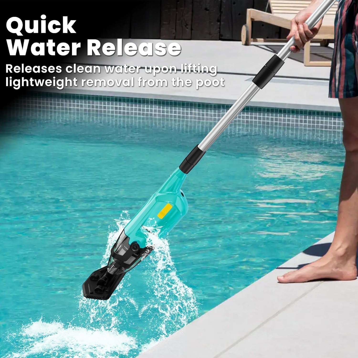 The Oz Bargains Company™ - Cordless Pool Vacuum Cleaner | Rechargeable Pool Cleaner for Above Ground & In-Ground Pools