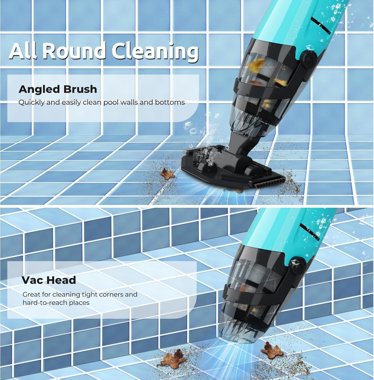 The Oz Bargains Company™ - Cordless Pool Vacuum Cleaner | Rechargeable Pool Cleaner for Above Ground & In-Ground Pools