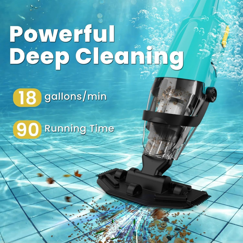 The Oz Bargains Company™ - Cordless Pool Vacuum Cleaner | Rechargeable Pool Cleaner for Above Ground & In-Ground Pools