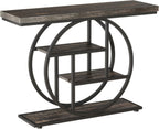 The Oz Bargains Company™ - Tribesigns 105cm Industrial Console Table | Narrow Hallway Table with Circular Base